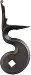 cock, 1.67" throw, wax cast steel, tapped 1/4-20 thread